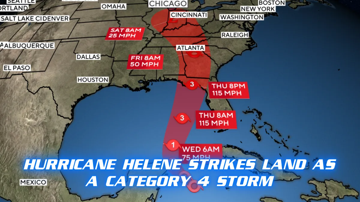 Hurricane Helene Strikes Land as a Category 4 Storm